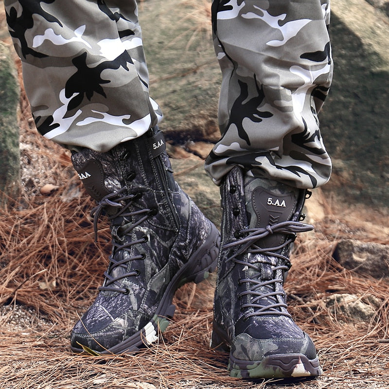 Waterproof Military Tactical Boot Camouflage-Desert Men Fashion Shoes